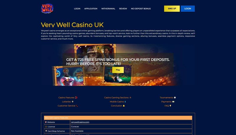What’s the first thing I need to know about Verywell Casino UK?